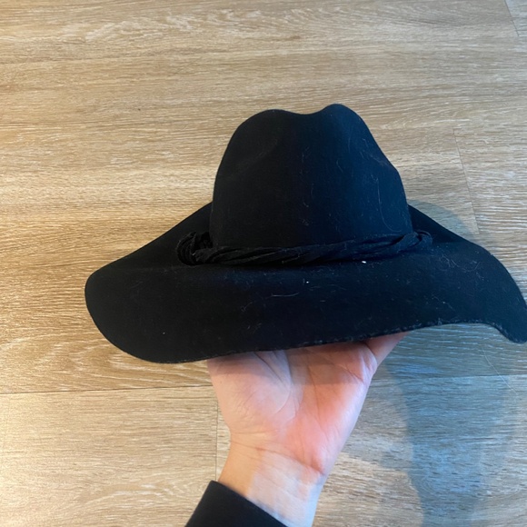 black boho floppy sun hat - Picture 2 of 4